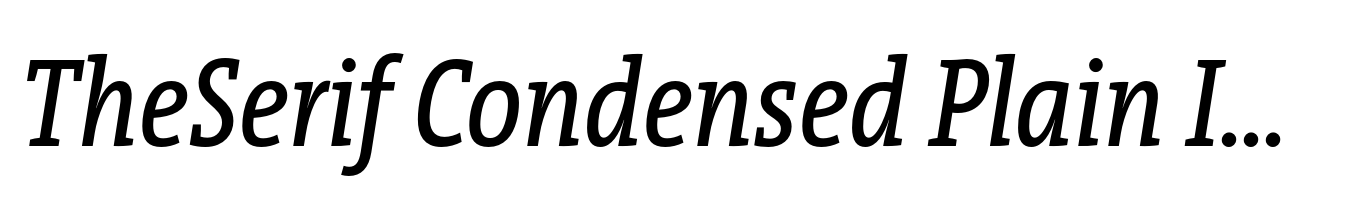 TheSerif Condensed Plain Italic